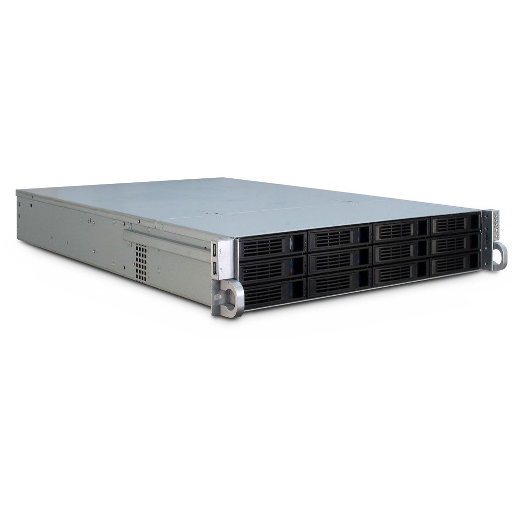 19 Zoll 2HE Servergehäuse IPC Storage 2U-2412, o.PSU