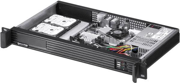 19 Zoll 1HE Servergehäuse IPC E125 sehr kurzes (25cm) Gehäuse mit 250 Watt 80 Plus Bronze PSU f. Min