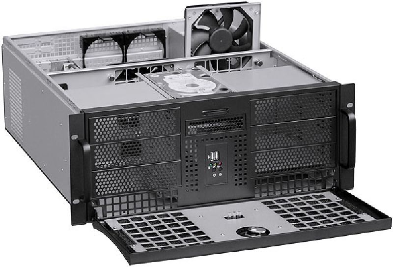 19 Zoll 4HE Servergehäuse IPC E451 6 x 5,25 Zoll und 8 x 3,5 Zoll
