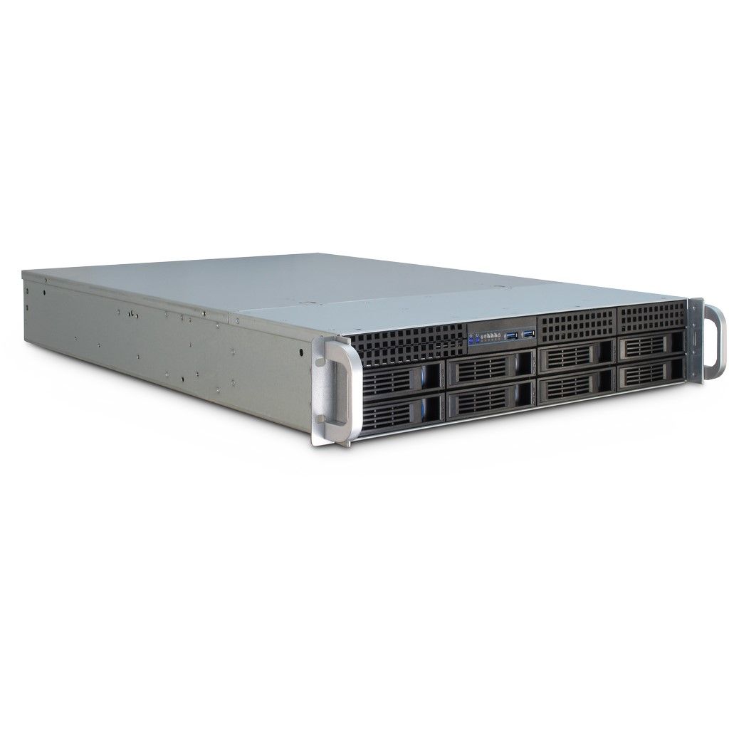 19 Zoll 2HE Servergehäuse IPC Storage 2U-2408, o. PSU