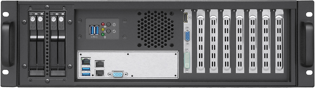 19 Zoll 3HE Servergehäuse IPC C335B kurz (35cm)