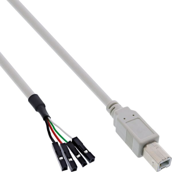 InLine® USB 2.0 Anschlusskabel, Stecker B auf Pfostenanschluss, 0,4m