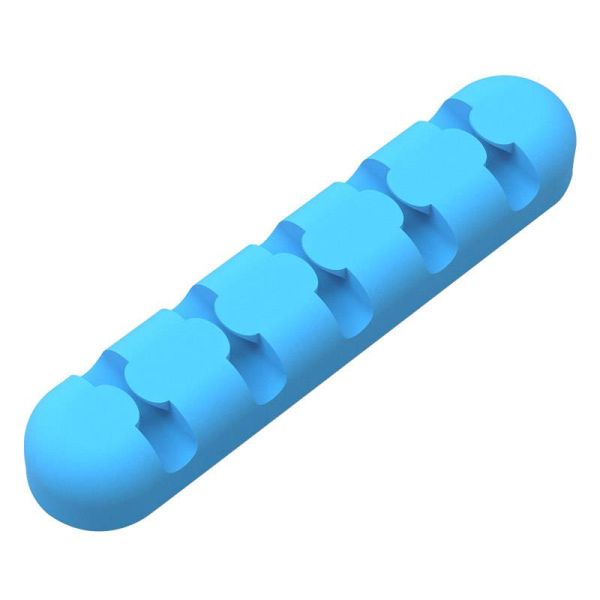 Selbstklebender Kabelhalter - Organisieren Sie bis zu 5 Kabel - Blau