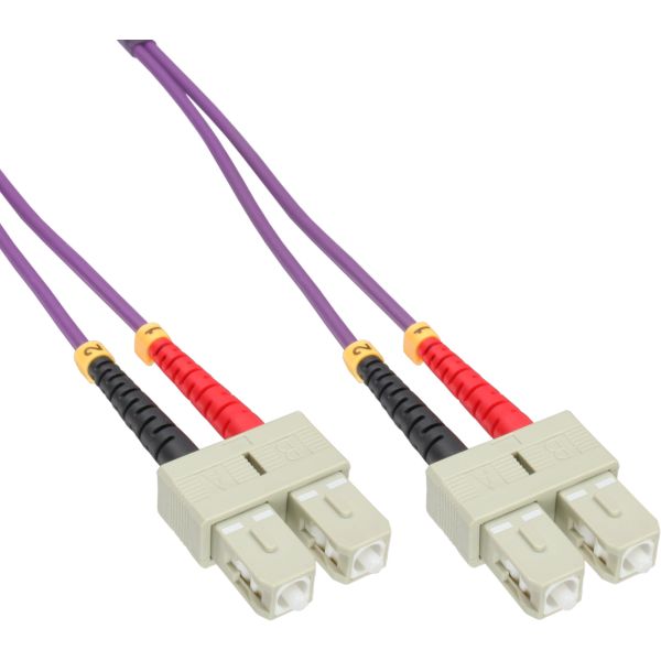 InLine® LWL Duplex Kabel, SC/SC, 50/125µm, OM4, 15m