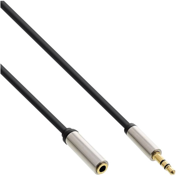 InLine® Slim Audio Kabel Klinke 3,5mm ST/BU, Stereo, 2m