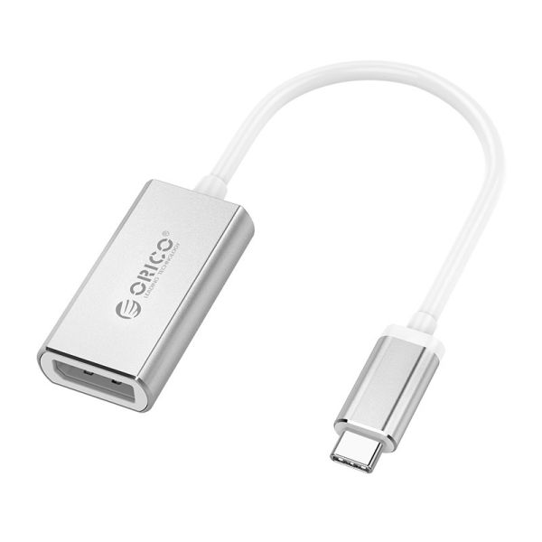 USB Typ-C zu DisplayPort Adapterkabel - Aluminium - 15cm - Silber