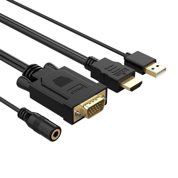 HDMI-VGA-Kabel 2 Meter - mit Audio-Unterstützung