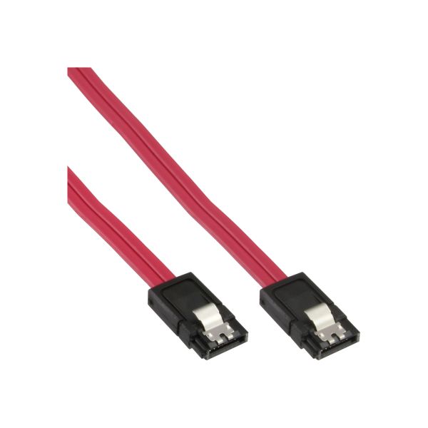 InLine® SATA 6Gb/s Kabel, mit Lasche, 0,3m