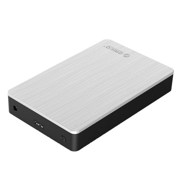 Aluminium 3,5-Zoll-Festplattengehäuse - USB 3.0 - HDD / SSD - SATA - Silber