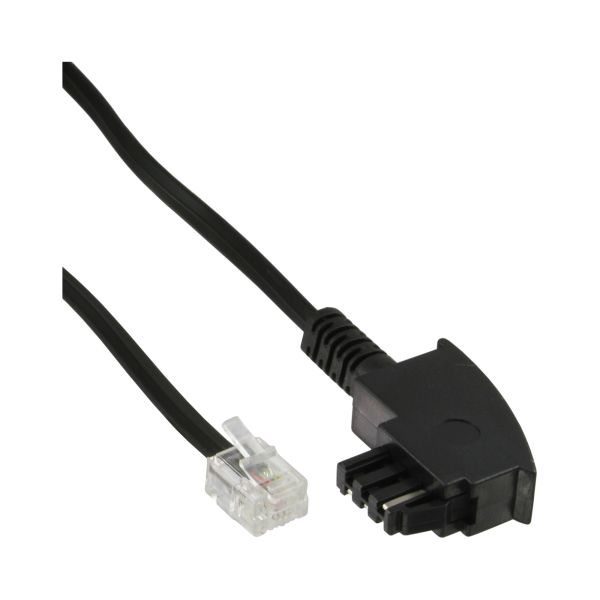 InLine® TAE-F Kabel, für Telekom/Siemens-Geräte, TAE-F Stecker an RJ11 Stecker, 20m