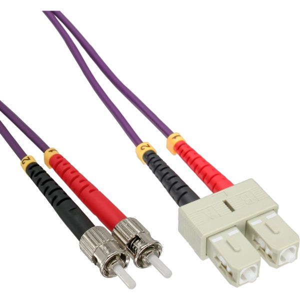 InLine® LWL Duplex Kabel, SC/ST, 50/125µm, OM4, 20m