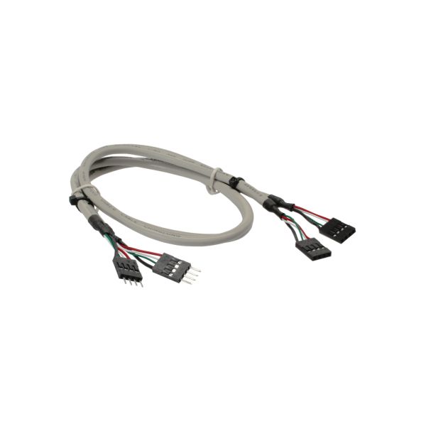 InLine® USB 2.0 Verlängerung, intern, 2x 4pol Pfostenstecker auf Pfostenbuchse, 0,6m